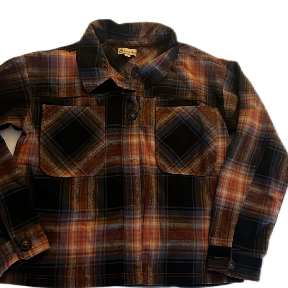 Democracy light flannel top.